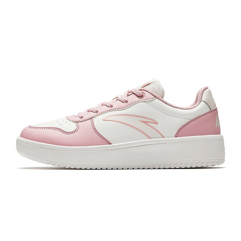 Anta Trendy Skateboard Shoes Women's Ivory White/Lilac Pink