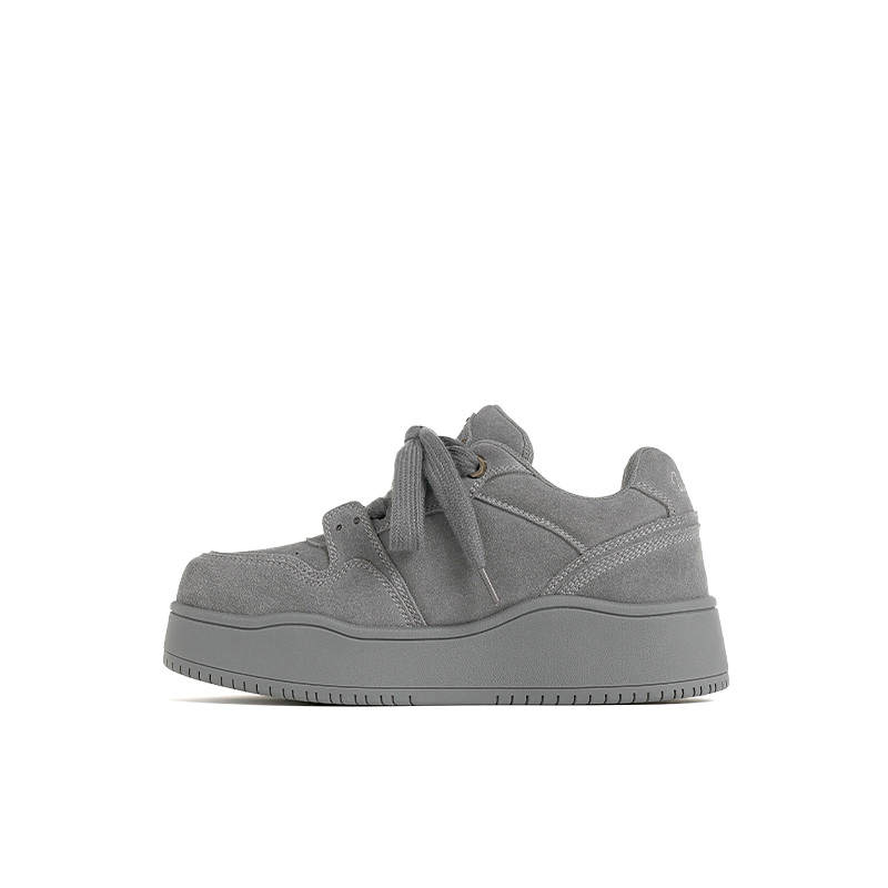 WANDER AROUND Height Increasing Low top Skateboard Shoes Unisex Gray