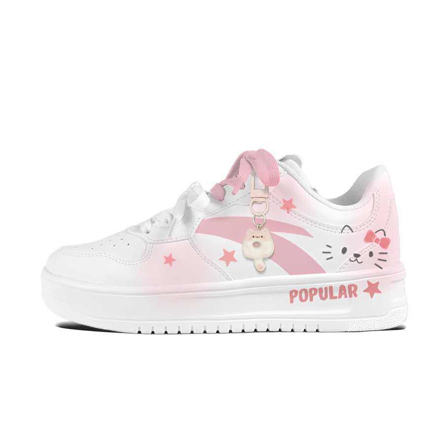 Anta Easy Slip Resistant, Abrasion Resistant, Lightweight Low top Skateboard Shoes Unisex Light Pink