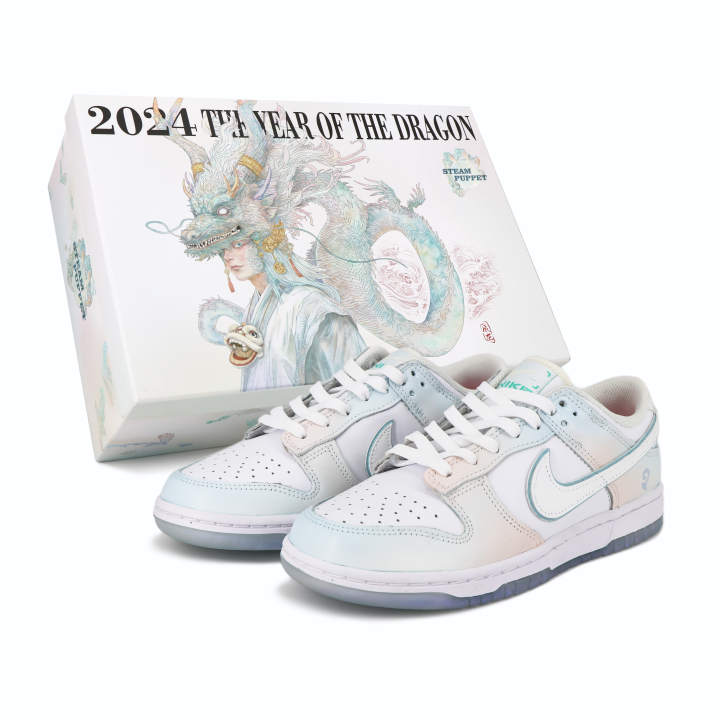 Nike Nike Dunk Low top Skateboard Shoes Women's Cyan White