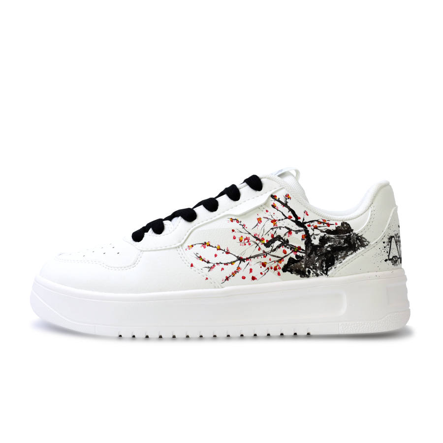 Anta Easy Tā Hánméi, Hand Drawn, Graffiti Synthetic Leather Slip Resistant Cushioning Lightweight
