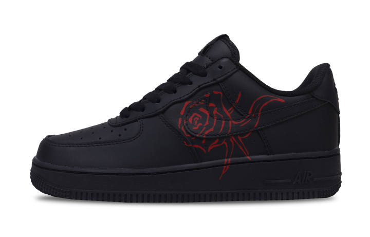 Nike Nike Air Force 1 Black Warrior Slip Resistant Low top Skateboard Shoes Unisex Black