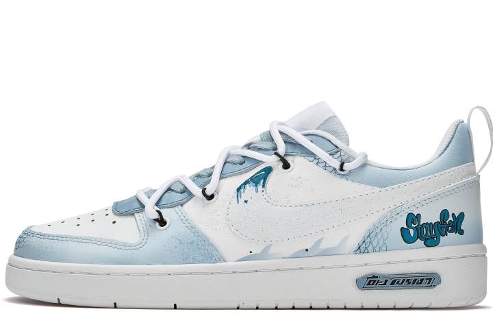 Nike Nike Court Borough Skateboard Shoes Women's Low Top White/Blue