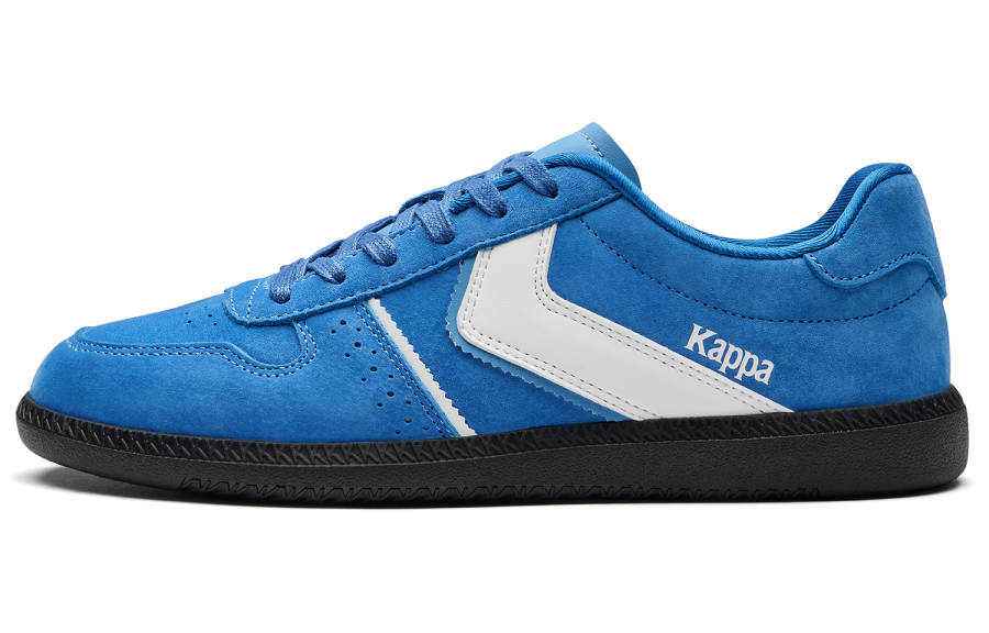 Kappa Vintage German Army Trainers Back to Back Skateboard Shoes Unisex Sea Medium Blue Classic White