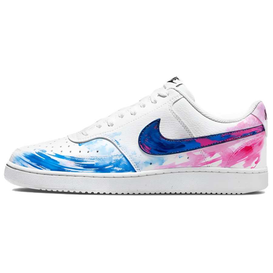 Nike Nike Court Vision 1 Hurricane Messenger Abrasion Resistant Low top Skateboard Shoes Men's Blue Pink White