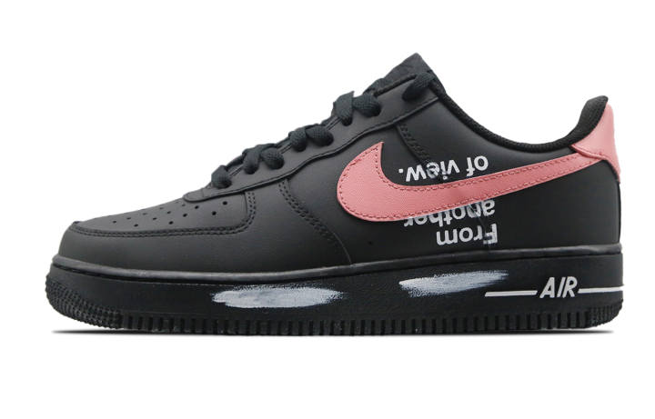 Nike Nike Air Force 1 Moldy Slip Resistant Abrasion Resistant Low top Skateboard Shoes Men's Black Pink