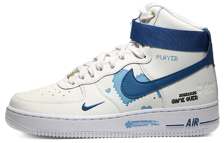 Nike Nike Air Force 1 High top Skateboard Shoes Women's White Blue