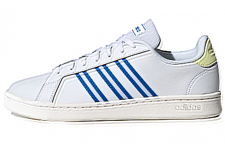 Adidas Neo GRAND COURT Slip Resistant Lightweight Non slip Lightweight Low top Skateboard Shoes Men's White Blue