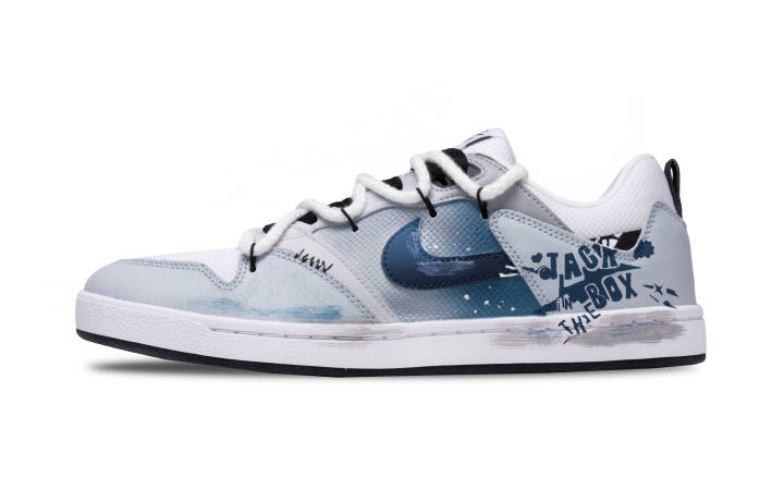 Nike Nike SB Alleyoop Skateboard Shoes Men's Low Top White/Blue/Black