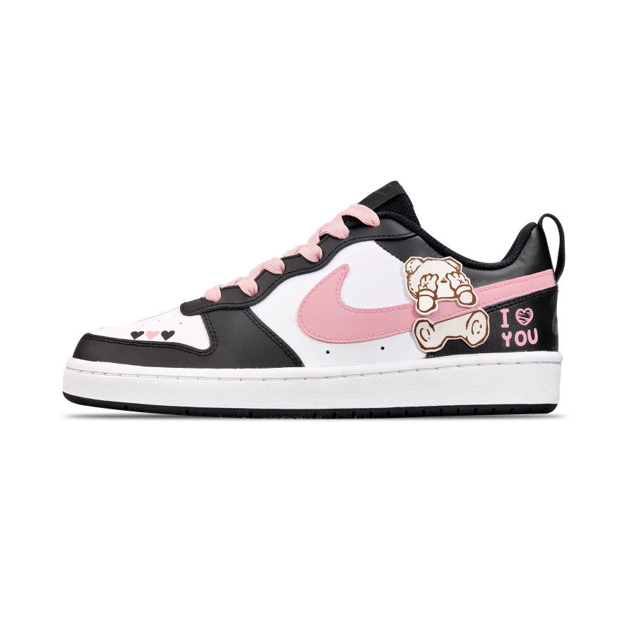 Nike Nike Court Borough Low top Skateboard Shoes GS Black Pink