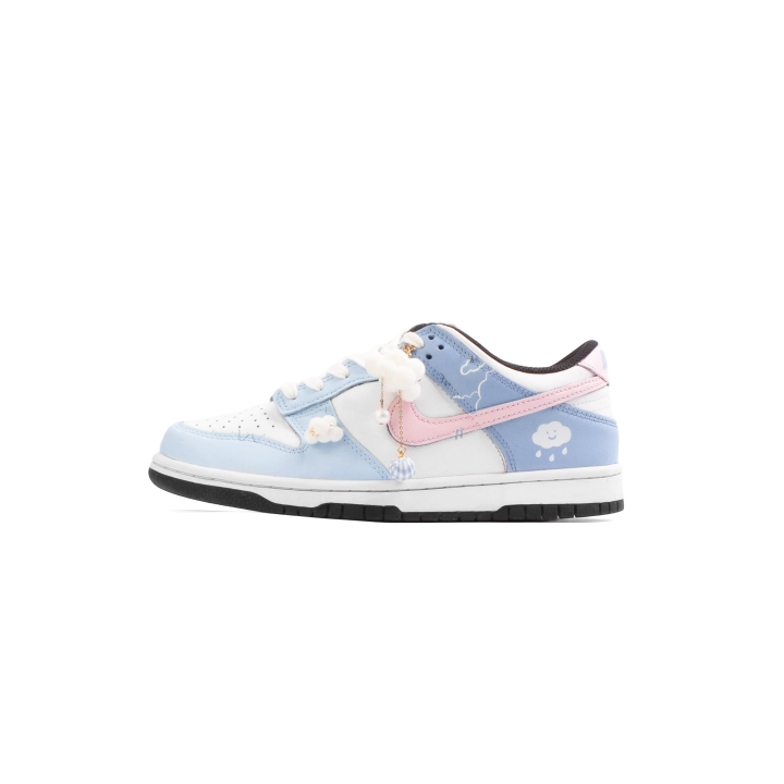 Nike Nike Dunk Synthetic Leather Abrasion Resistant Low top Skateboard Shoes Unisex Blue