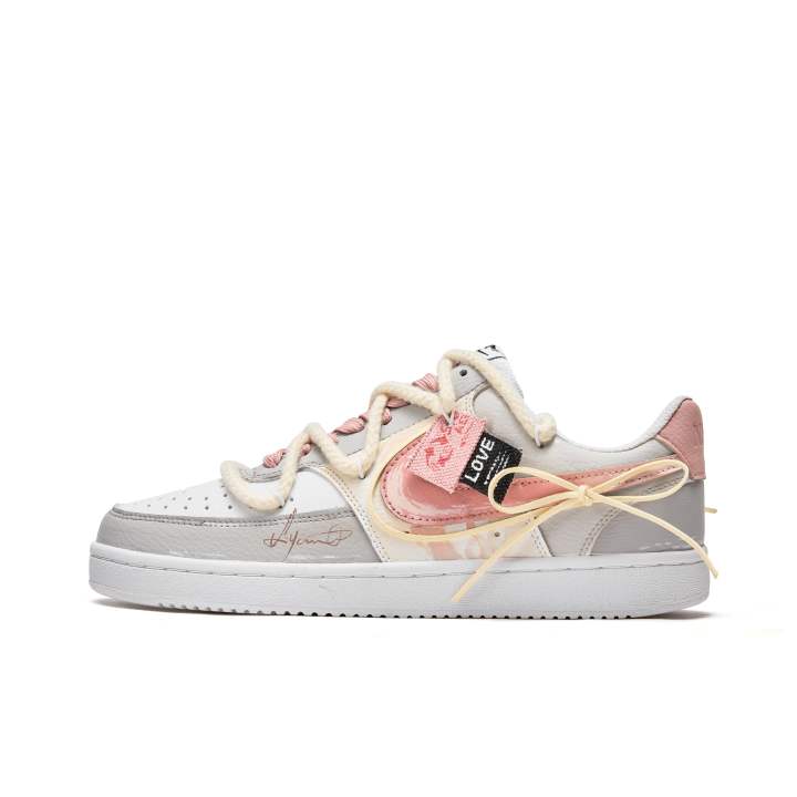 Nike Nike Court Slip Resistant Slip Resistant Low top Skateboard Shoes Men's Pink Gray White