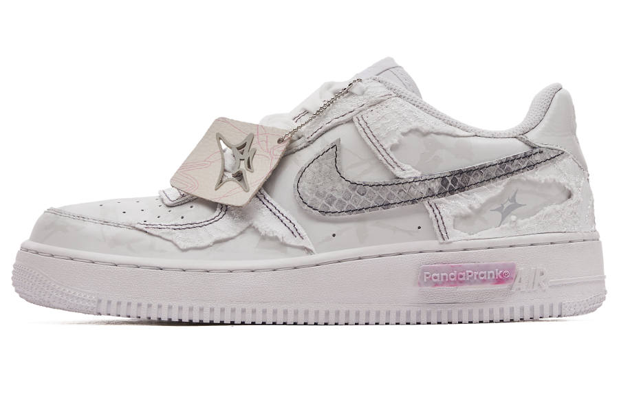 Nike Nike Air Force 1 Slip Resistant Abrasion Resistant Low top Skateboard Shoes Women's Beige White Pink