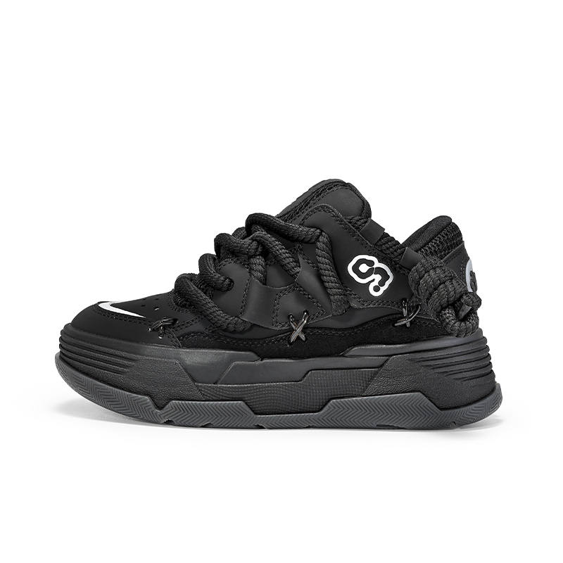 CN CN Skate Black Warrior Coverage Slip Resistant Abrasion Resistant Lightweight Breathable Height Increasing Low top