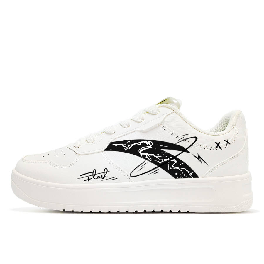Anta White Lightning Slip Resistant Cushioning Abrasion Resistant Low top Skateboard Shoes Men's Black