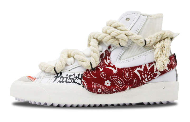Nike Nike Blazer Mid top Skateboard Shoes Unisex White Blue Red