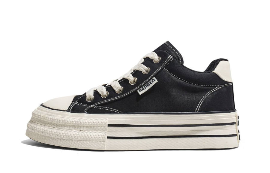 RENBEN Fleece Lined Fashion Comfortable Slip Resistant Abrasion Resistant Low top Skateboard Shoes Women's