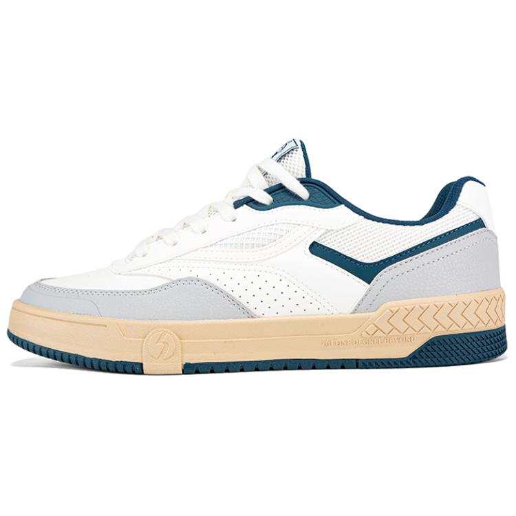 361° Synthetic Leather Slip Resistant Abrasion Resistant Low top Skateboard Shoes Men's White