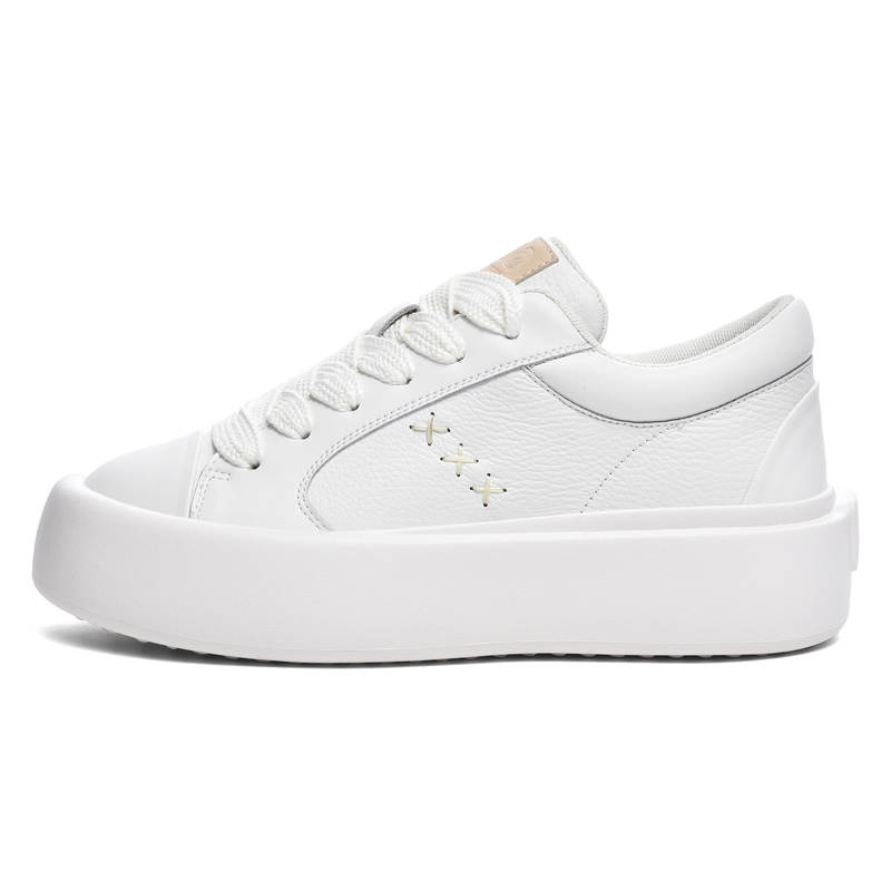MQ Cow Split Leather Cushioning Abrasion Resistant Height Increasing Low top Skateboard Shoes Unisex