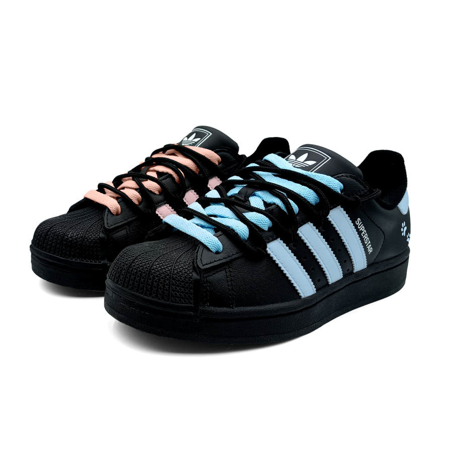 Adidas Originals Superstar 2 Low top Skateboard Shoes Women's Blue Pink