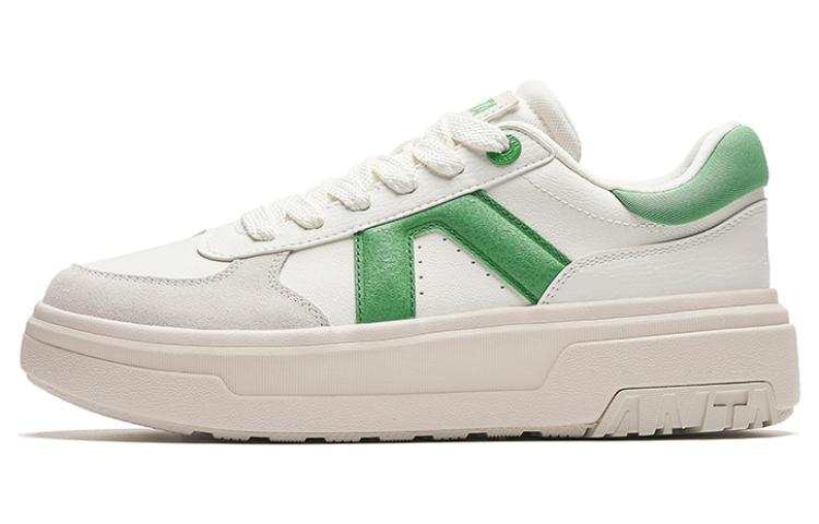 Anta A Dao Abrasion Resistant Low top Skateboard Shoes Women's White Green