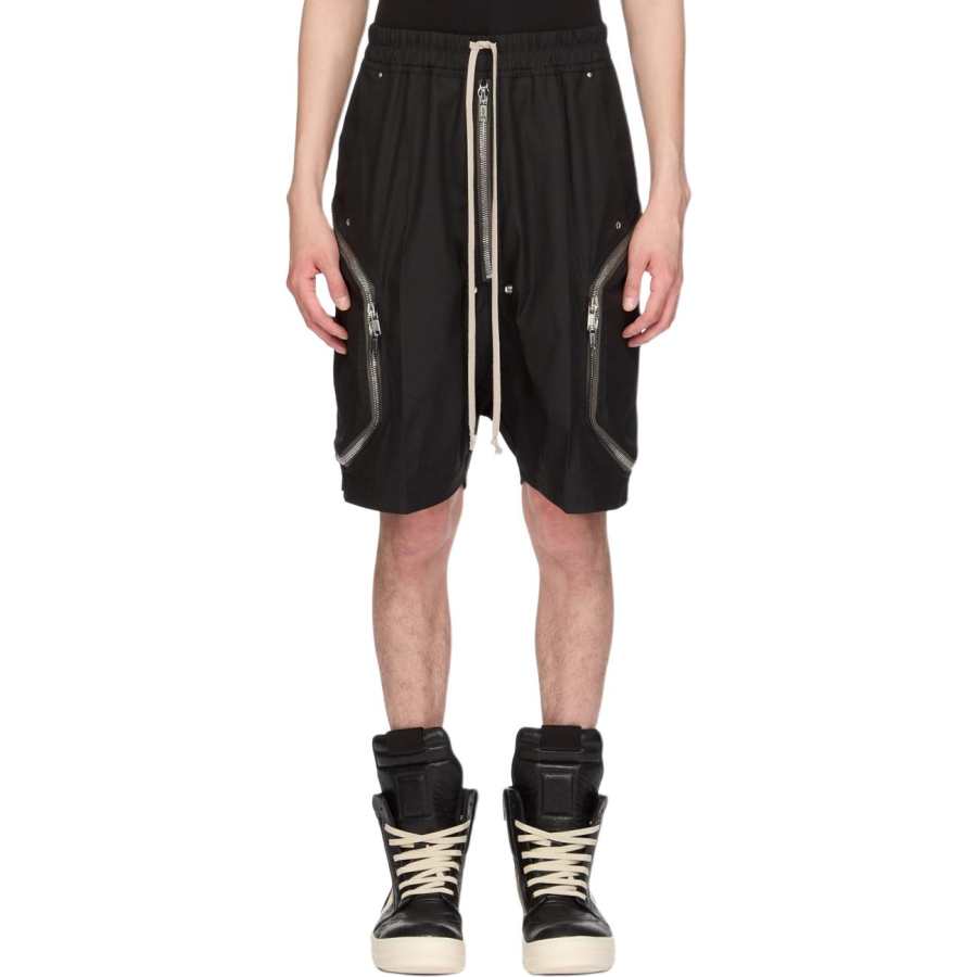 Rick Owens Eyelet Detailed Zipped Cargo Shorts