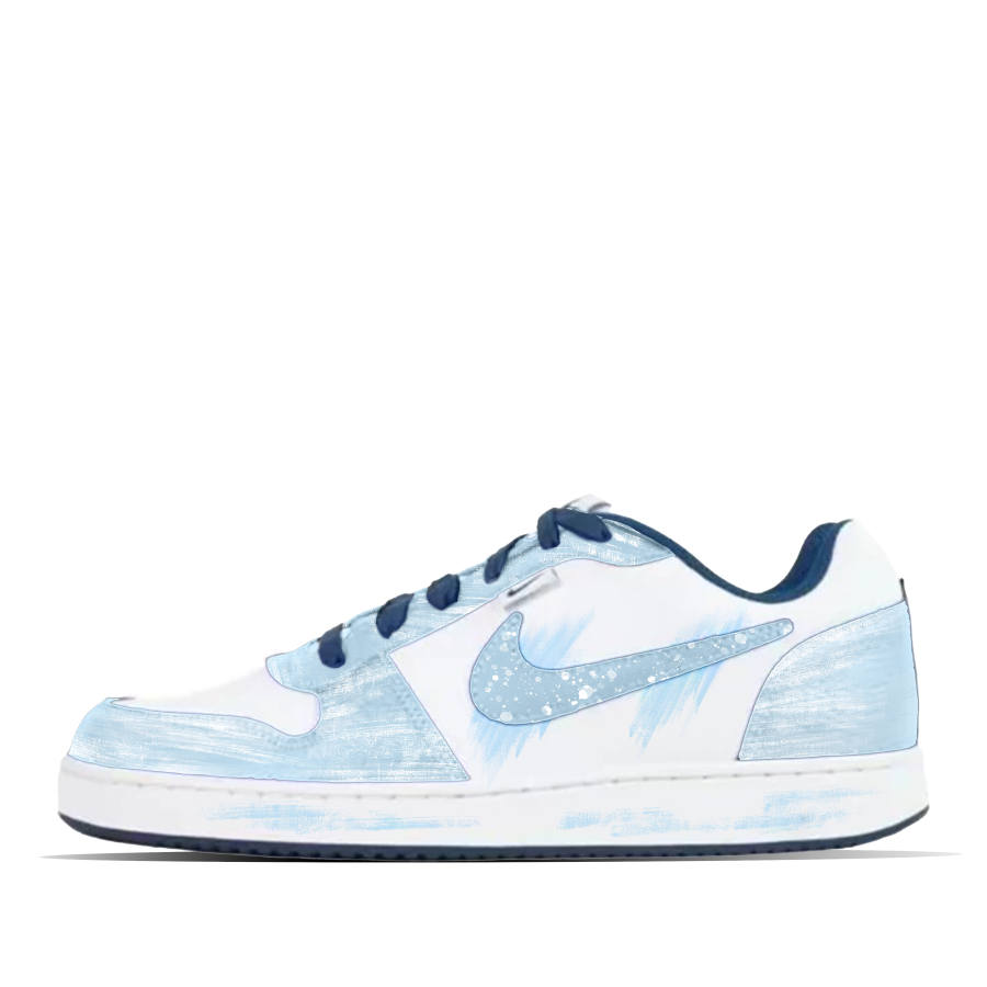Nike Nike EBERNON Campsis Grandiflora Cushioning Low top Skateboard Shoes Men's Blue White