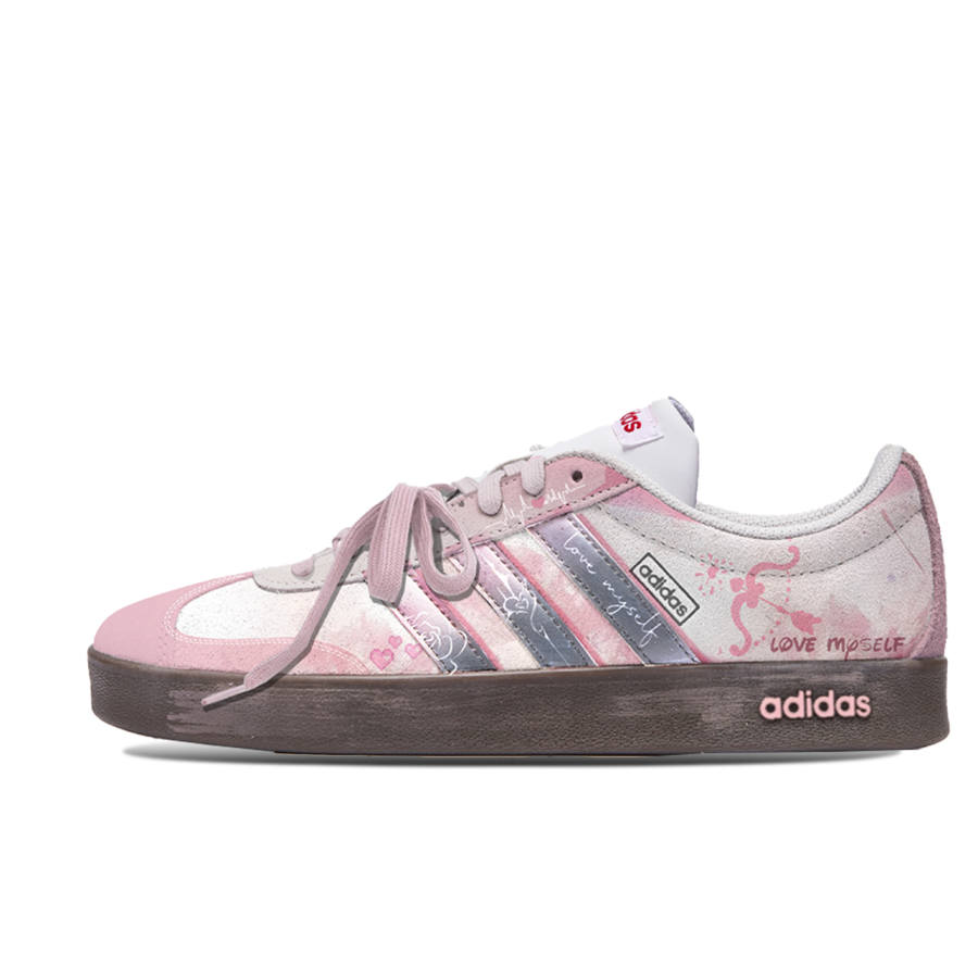 Adidas Neo VL Court 2.0 Low top Skateboard Shoes Unisex Pink Brown