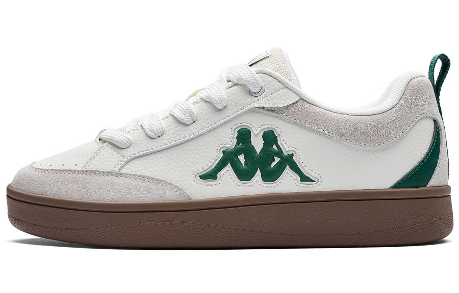 Kappa Back to Back Anti Slip Wear Resistant Low Top Skateboard Shoes Unisex Winter Day White Long Turquoise