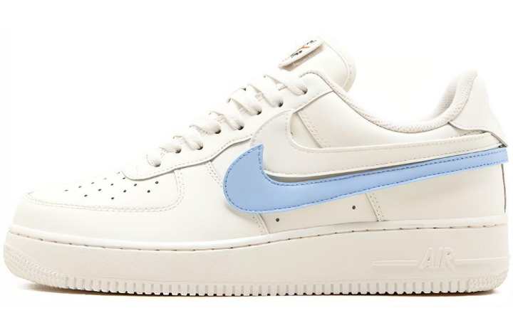 Nike Nike Air Force 1 07 QS Slip Resistant Lightweight Non slip Lightweight Low top Skateboard Shoes Men's White Blue