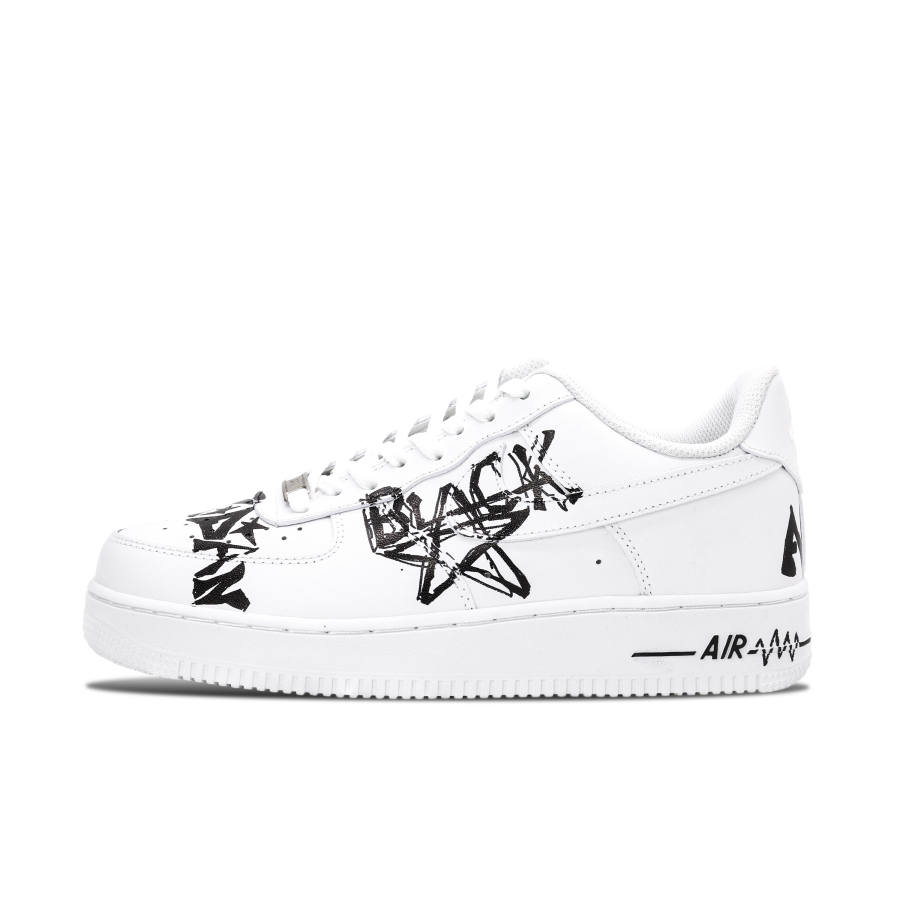 Nike Nike Air Force 1 Hip Hop Empire BlackCar Higher Support Height Increasing Low top Skateboard Shoes Unisex Black White