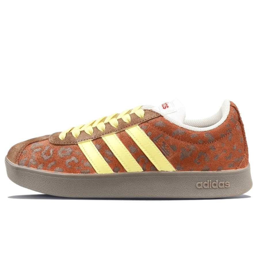 Adidas Neo Leather Slip Resistant Cushioning Abrasion Resistant Low top Skateboard Shoes Unisex Yellow Brown Orange