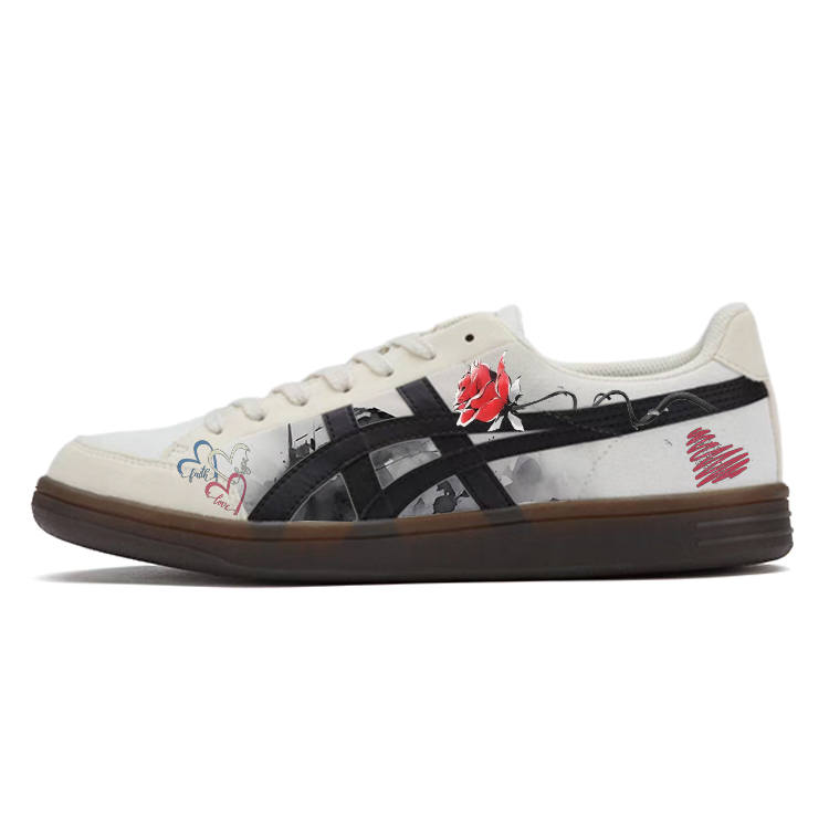 Onitsuka Tiger Advanti Slip Resistant Abrasion Resistant Low top Skateboard Shoes Unisex White Black