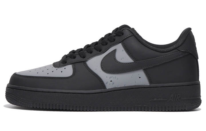 Nike Nike Air Force 1 Low top Skateboard Shoes Unisex Black Gray