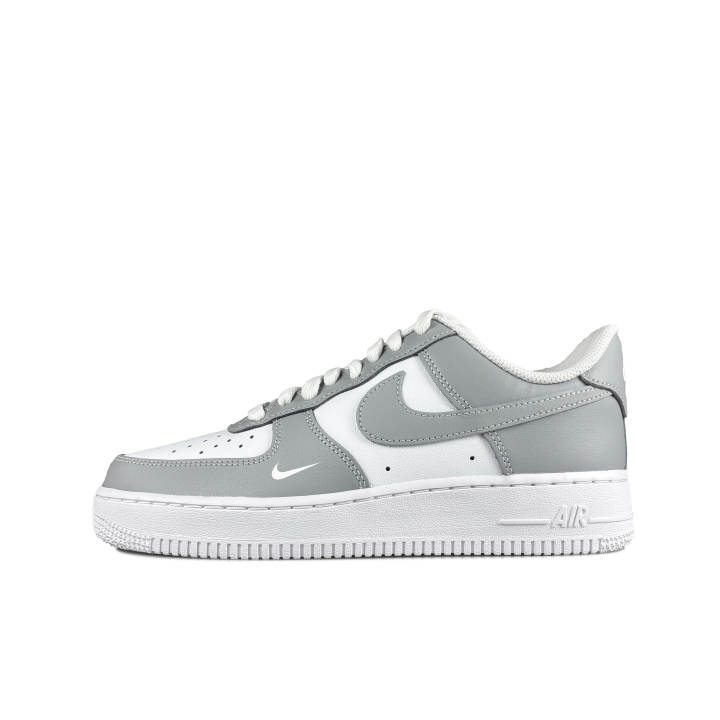 Nike Nike Air Force 1 White Ink Eryun Slip Resistant Abrasion Resistant Low top Skateboard Shoes Unisex Gray White