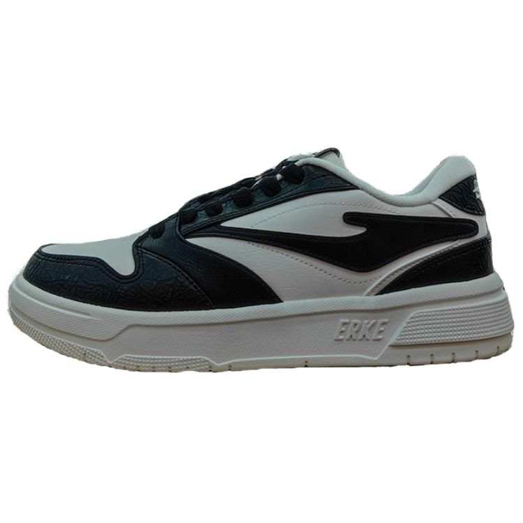 Erke Wear resistant And Lightweight Low top Skateboard Shoes Men's Black White