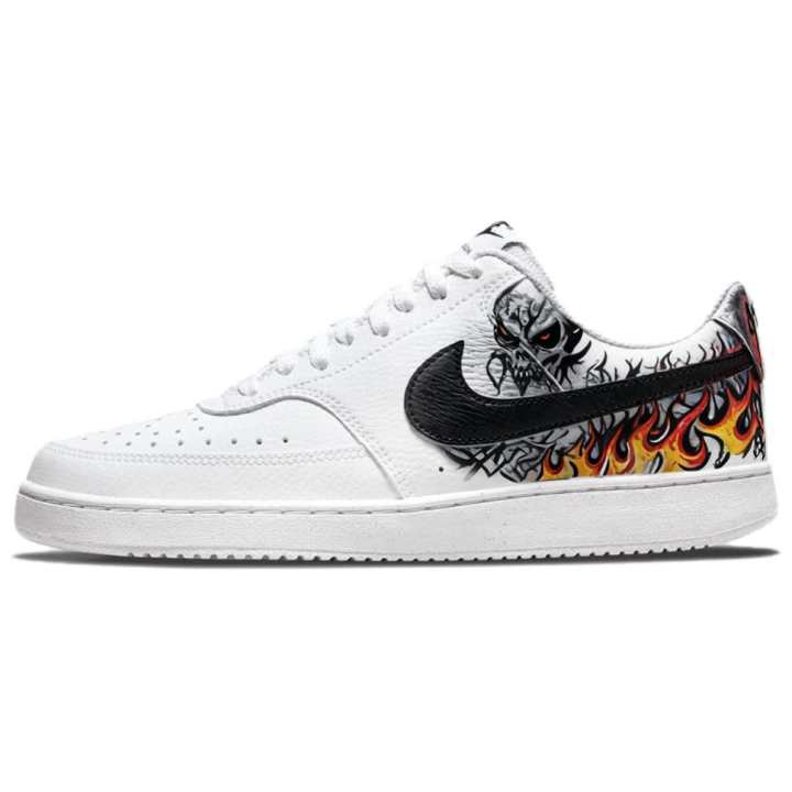 Nike Nike Court Vision 1 Gothic Cult Cushioning, Wear Resistant Low top Skateboard Shoes Men's Black White