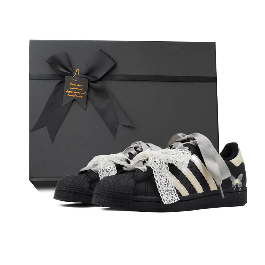 Adidas Originals SUPERSTAR Skateboard Shoes Unisex Low Top Black