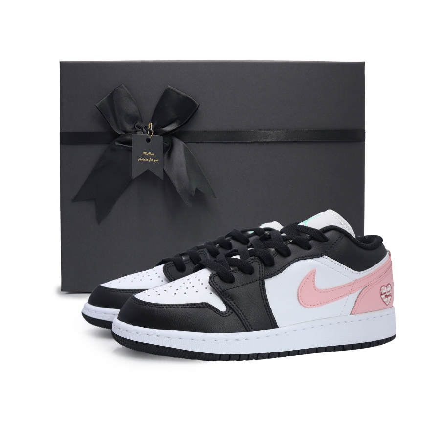 Jordan Jordan Air Jordan 1 Love Journal Slip Resistant Low top Skateboard Shoes Women's Black Pink