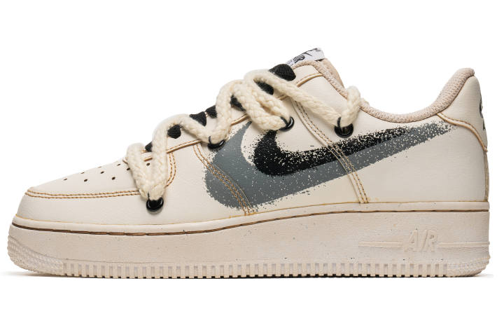 Nike Nike Air Force 1 Low top Skateboard Shoes Unisex Beige Gray
