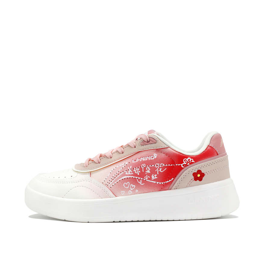Li-Ning Li Ning Sourdough Slip Resistant Cushioning Abrasion Resistant Low top Skateboard Shoes Women's White Pink