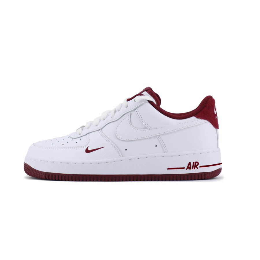 Nike Nike Air Force 1 Fashion Trend Slip Resistant Abrasion Resistant Low top Skateboard Shoes Unisex White Red