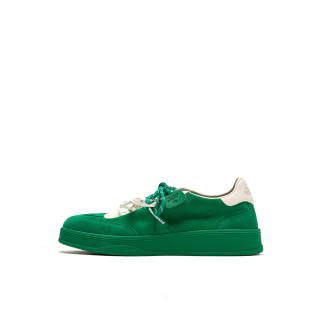 WANDER AROUND Slip Resistant Abrasion Resistant Low top Skateboard Shoes Unisex White Green