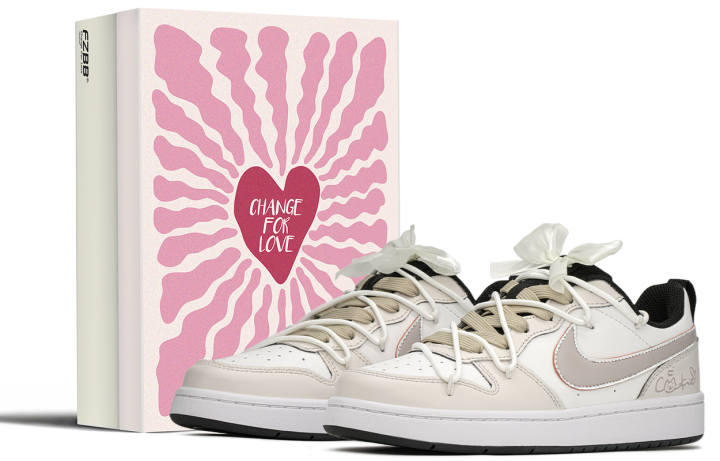 Nike Nike Court Borough Low top Skateboard Shoes Pink White GS