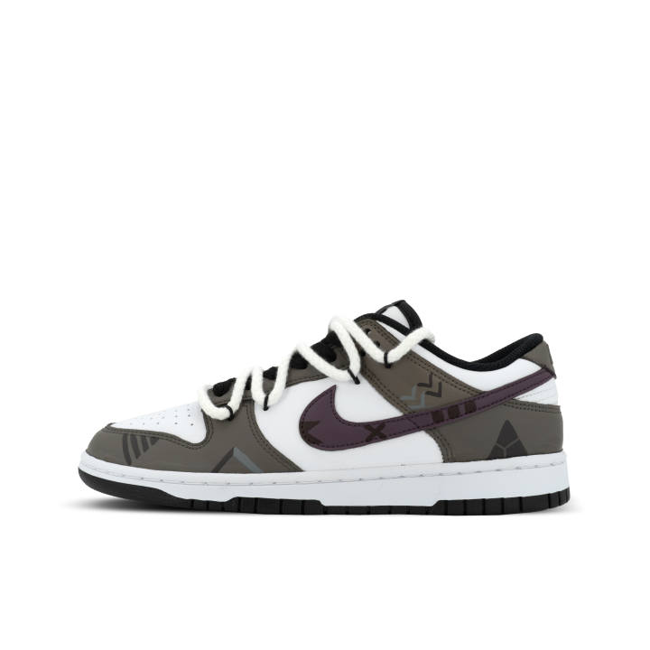 Nike Nike Dunk Orangutan Mischief XJDD Mocha Geometric Low top Skateboard Shoes Unisex White Brown