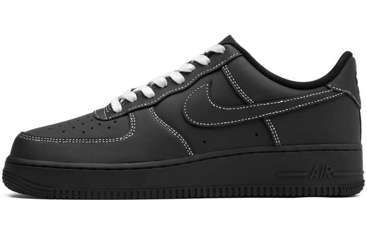 Nike Nike Air Force 1 Wear resistant And Lightweight Low top Skateboard Shoes Unisex Black