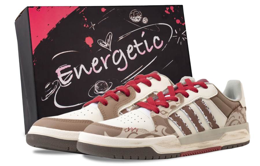 Adidas Neo Entrap Vintage Mocha Abrasion Resistant Low top Skateboard Shoes Unisex Beige Brown