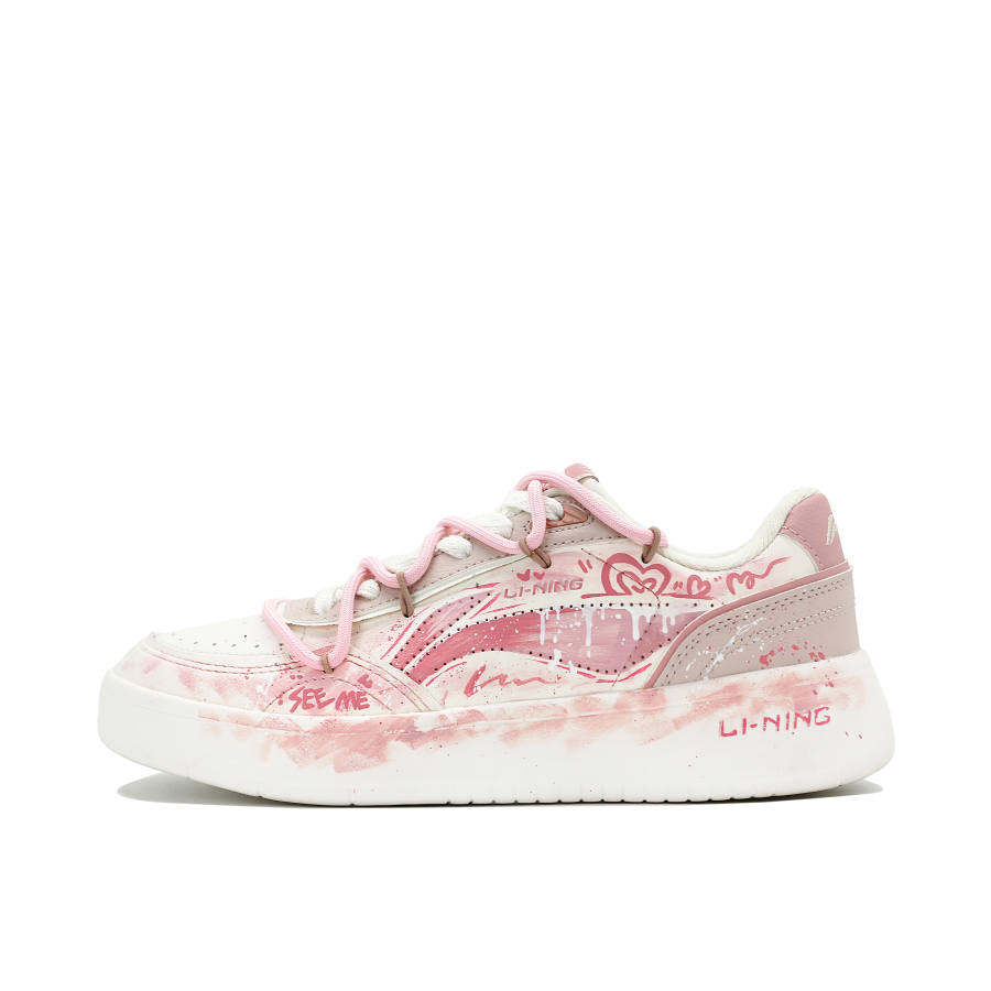 Li-Ning Li Ning Sourdough Slip Resistant Abrasion Resistant Balance Low top Skateboard Shoes Women's Pink