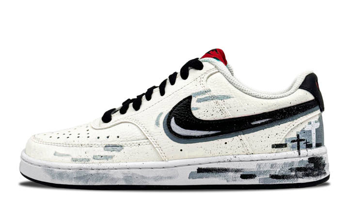 Nike Nike Court Vision 1 Low Sacred Knight Cushioning Low top Skateboard Shoes Unisex White