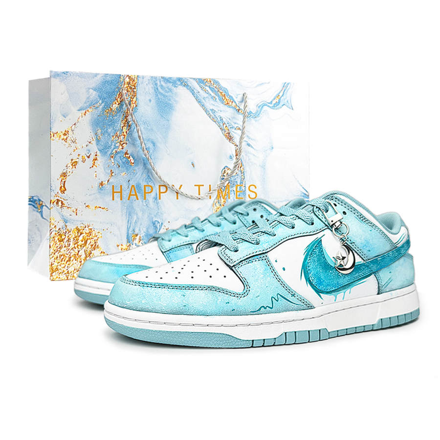 Nike Nike Dunk Shopping Bag Abrasion Resistant Abrasion Resistant Low top Skateboard Shoes Unisex White Green